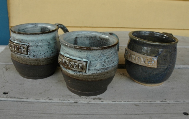 wheel thrown ceramic mugs