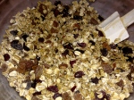 thoroughly combine butter mixture with seeds/ oats mixture  