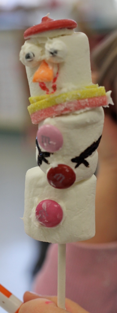Valentine's Marshmallow Snowman