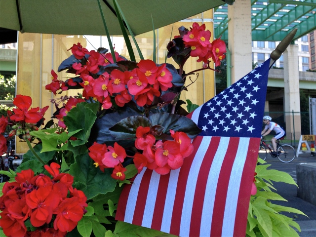 Flower Box Flag, Hudson River Park